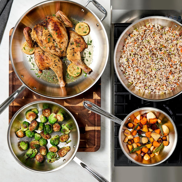 All-Clad D3 Stainless Steel 12" Fry Pan, Made in the USA | the Original Bonded Professional Cookware, Large Frying Pan, Induction Compatible, Oven Safe up to 600F6
