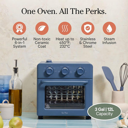 Our Place Wonder Oven & Essentials Kit, 3-Piece Oven, Pan & Air Fry Basket | 6-In-1 Air Fryer Toaster Oven, Steam Infusion, Convection Cooking, Extra Bake Pan and Air Fryer Basket, Pfas-Free, Nonstick2