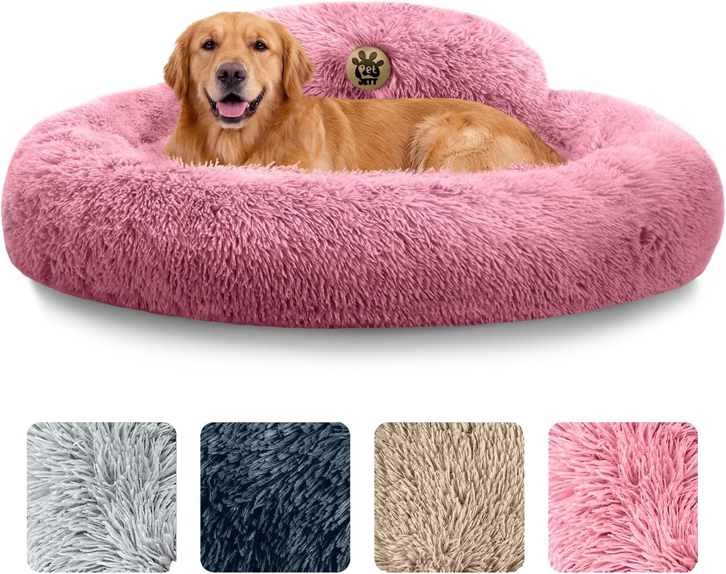 petjett-calming-dog-bed-medium-size-dog-30-donut-bed-washable-dog-bed-anti-slip-super-soft-fluffy-plush-round-dog-bed-anti-anxiety-premium-comfort-pet-bed-fits-dogs-upto-45-lbs-dark-grey