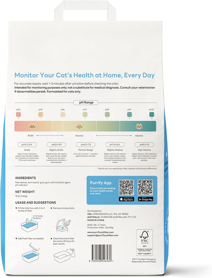 Smart Health Monitoring Cat Litter – Color-Changing, Fast Clumping, Odor Control, Low Dust (10Lb*3Pack)10