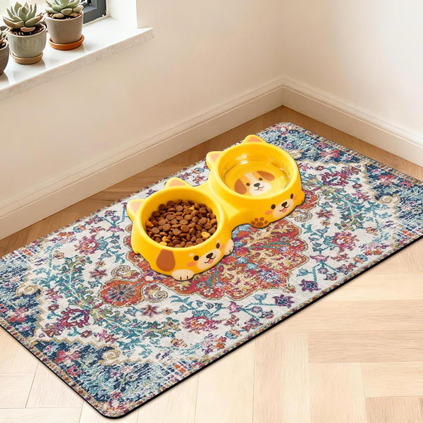 Pet Feeding Mat for Floors Cat Food Mat Waterproof Dog Food Mat and Water Absorbent Quick Dry Non Slip Mat for Cat Bowls42