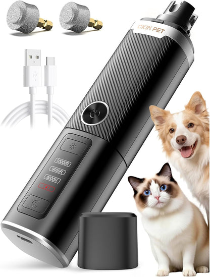 Dog Nail Grinder Whisper Quiet & Safe for Sensitive Dogs and Cats | Low Vibration Pet Nail Trimmers, 3-Speed, LED Lights, 8 Hours Runtime, Rechargeable Ergonomic Grooming for All Sizes & Breeds10