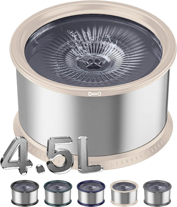 1.6 Gallon Dog Water Bowl, 6.5L/220Oz Stainless Steel No Spill Water Bowl for Large Dogs, Super Large Capacity Splash Proof Pet Slow Drinking Water Bowl with Anti-Slip Mat for Mess Drinkers11