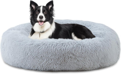 ELSKER&HOME 39'' Donut Dog Bed, Calming Dog Bed for Large Sized Dog | Washable, Warming Soft, for Large Dogs, Anti-Anxiety Fluffy Plush Cushion, Fits up to 120 Lbs Pets1