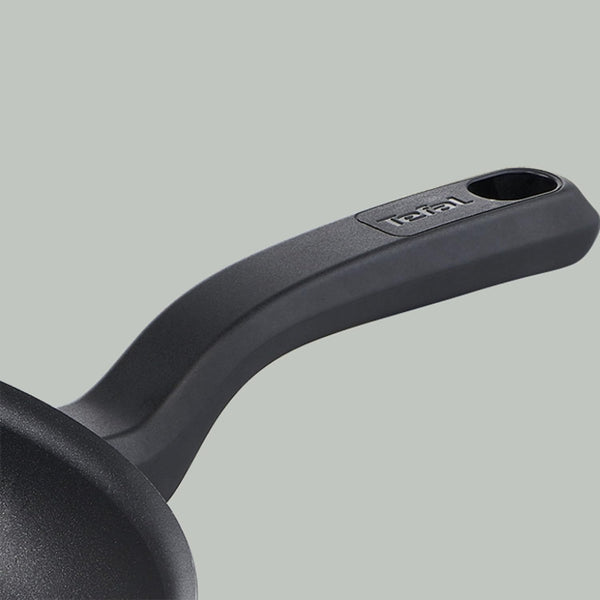Tefal D52619 Resist Wok Pan | Safe Titanium Non-Stick Coating | Thermal Signal Temperature Indicator | Not Suitable for Induction Cookers | Easy Cleaning | Flame Protect Technology | Black | 28 Cm /3