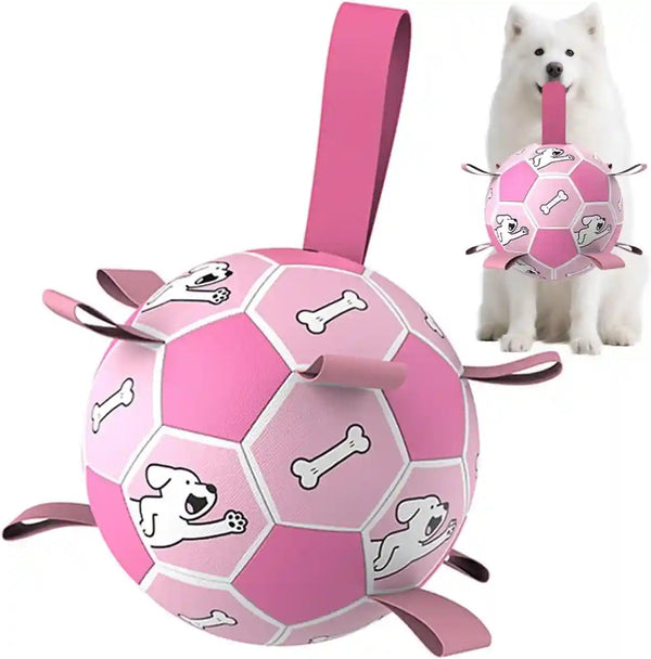 Dog Soccer Ball, Interactive Toys for Tug of War, Puppy Birthday Gifts, Tug Toy, Water Toy, World Cup Durable Balls for Small & Medium Size (6 Inch)9
