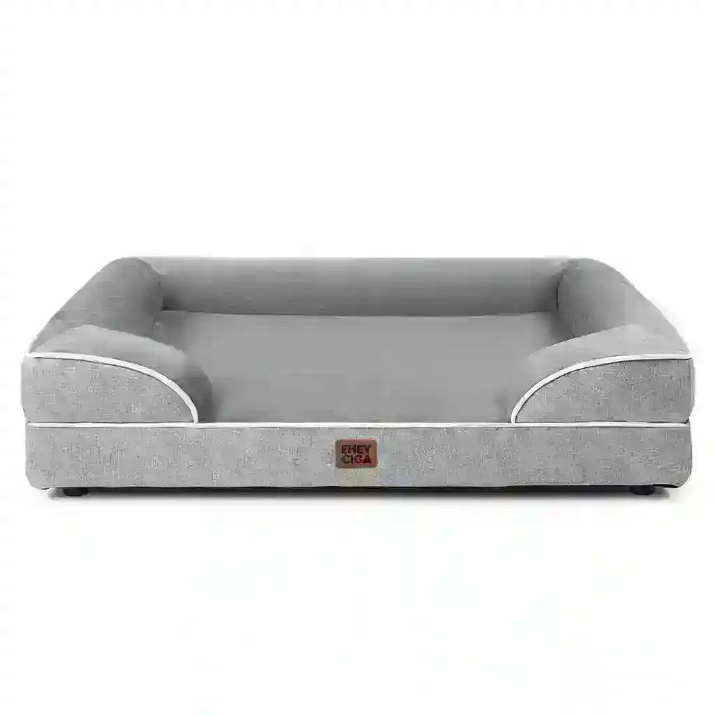gray-dog-bed-with-white-trim-and-supportive-sides-for-comfortable-pet-resting