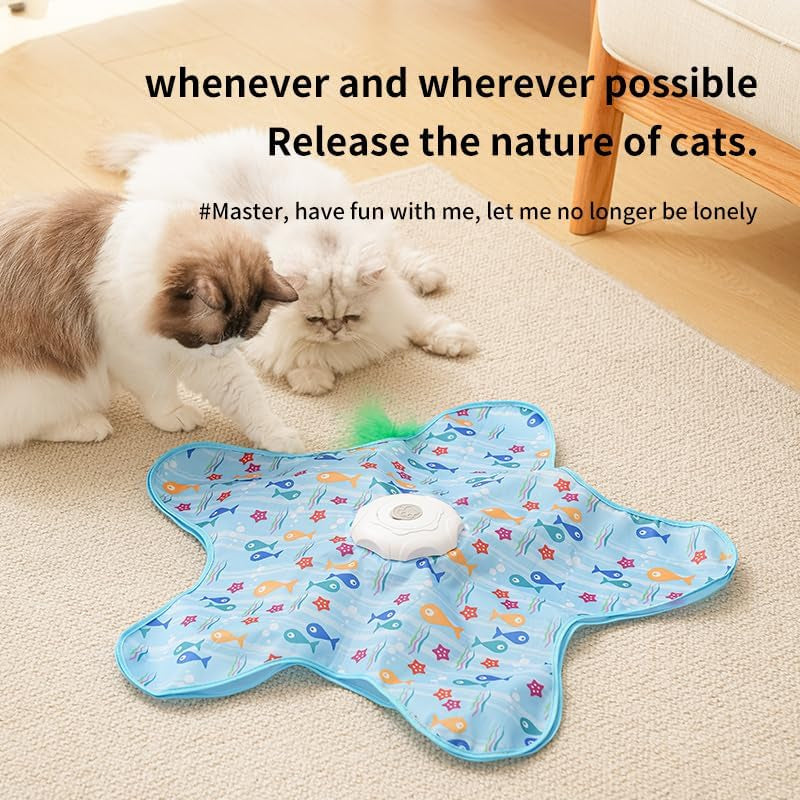 rechargeable-automatic-cat-toy-3-mode-touch-activated-interactive-toy-with-random-motion-concealed-feather-squeaky-sound-for-indoor-cats-kittens-blue
