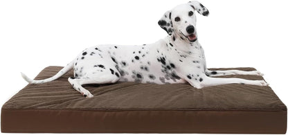 KSIIA Orthopedic Dog Bed for Large Dogs with Waterproof Lining, Grey, 35X22 | Deluxe Soft Plush Dog Crate Bed, Washable Pet Mat with Removable Cover & Egg Crate Foam for Large Dogs Sleeping & Relaxing19