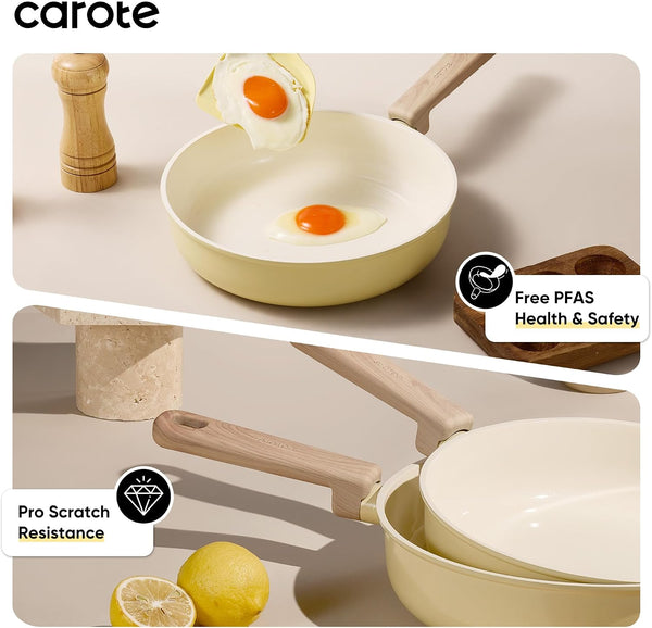24Pcs Ceramic Cookware Set, Pots and Pans Non Stick Kitchen Cookware Sets, Pots and Pans Set Cooking Set with Knife Set4