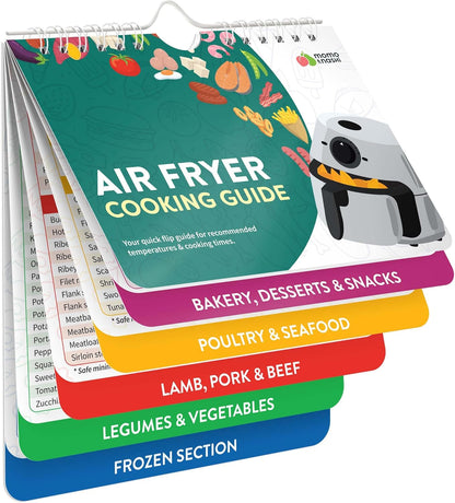 Air Fryer Cheat Sheet Magnets Booklet - Air Fryer Cookbook for Beginners - Air Fryer Liners - Air Fryers Kitchen Gifts Gadgets 2026 - Air Fryer Accessories Cook Books Kitchen+Gadgets Cooking Guide1