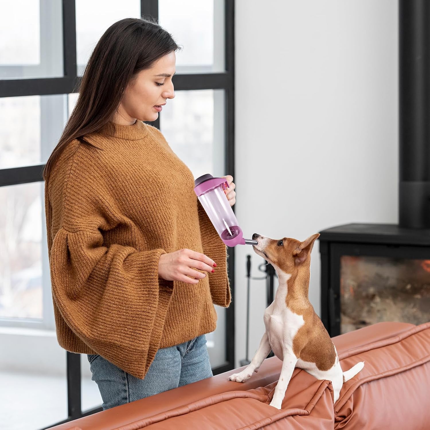 dog-crate-water-bottle-dispenser-no-drip-cat-kennel-water-dispenser-cage-water-feeder-easy-to-use-water-bottle-for-dog-crate-perfect-for-keeping-your-pet-hydrated-grey-500ml