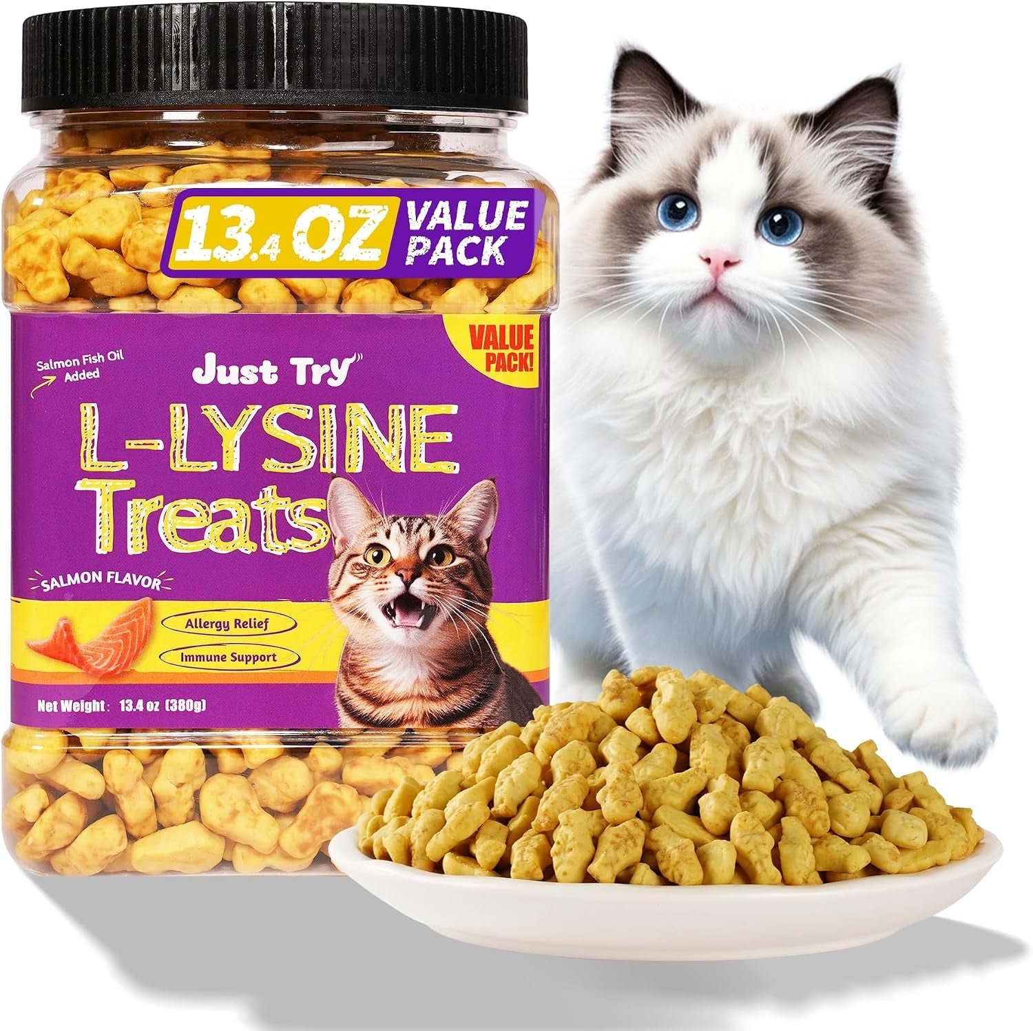 just-try-13-4-oz-crunchy-cat-treats-catnip-treats-for-cats-with-digestive-support-natural-ingredients-kitten-treats-with-real-salmon-healthy-feline-snacks-training-biscuits-dental-care-natural-chicken-catnip-crunchy-cleans-teeth-fiber-reduces-hairballs-perfect-training-rewards-for-all-cats