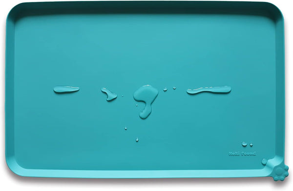 Hoki Found -Waterproof Pet Feeding Mats with High Lips - Multiple Size and Colors for Dogs, Cats & Others-G39