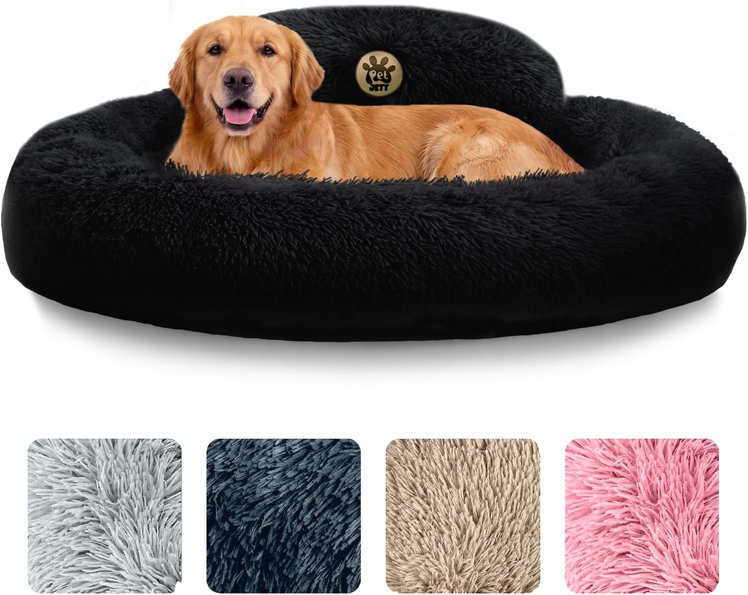 petjett-calming-dog-bed-medium-size-dog-30-donut-bed-washable-dog-bed-anti-slip-super-soft-fluffy-plush-round-dog-bed-anti-anxiety-premium-comfort-pet-bed-fits-dogs-upto-45-lbs-dark-grey