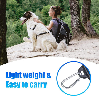 Large Dog Bowl Pet Collapsible Bowls, 2 Pack Collapsible Dog Water Bowls for Cats Dogs, Portable Pet Feeding Watering Dish for Walking Parking Traveling with 2 Carabiners (Large, Black+Black)3