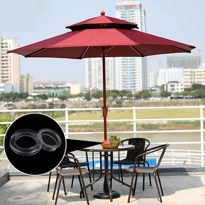 2 Pack Patio Table Umbrella Hole Ring and Cap Set for Standard Table Hole | Fits 2" Glass or Acrylic Table Holes, Silicone Material, Reduces Sway, Scratches and Rattling6