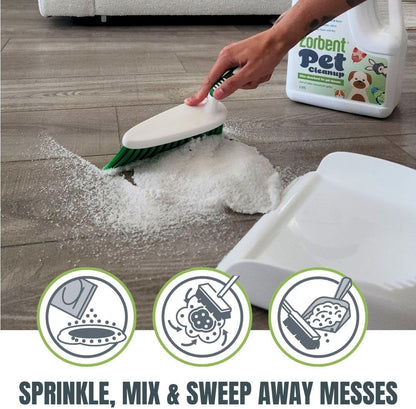 Zorbent Pet Accident Cleanup – Odor Remover for Dog & Cat Messes. Absorbs 1 Gallon. Pet-Safe Cleaner for Urine, Vomit, Poop & Accidents on Hardwood, Tile, Vinyl, Concrete, Short Carpet & Rugs, 5 Qt4