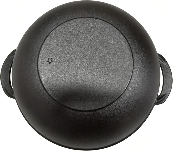 9 Inch Cast Iron Wok with Lid and Handles, Grilling Pan, Use in the Oven, on the Stove, or on the Grill (Wok with Lid 9 Inch)4