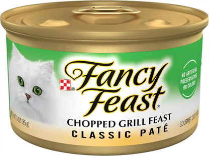 Purina Fancy Feast Chopped Grill Feast Classic Wet Cat Food Pate - (Pack of 24) 3 Oz. Cans1