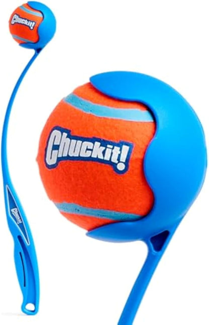 Chuckit! Dog Ball Launcher 12M Sport with 12" Handle Length for Medium 2.5" Dog Balls for Dogs 20-60 Lb, Plastic Pet Fetch Ball Thrower, Perfect for Kids, Made in USA, Blue13