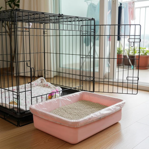 50 PCS Disposable Plastic Cage Liners, Small Animals Leak Proof Toilet Film Litter Pan Bags Film Litter Box Liner for Rabbits, Guinea Pigs, Chinchillas, Hedgehogs, Birds7