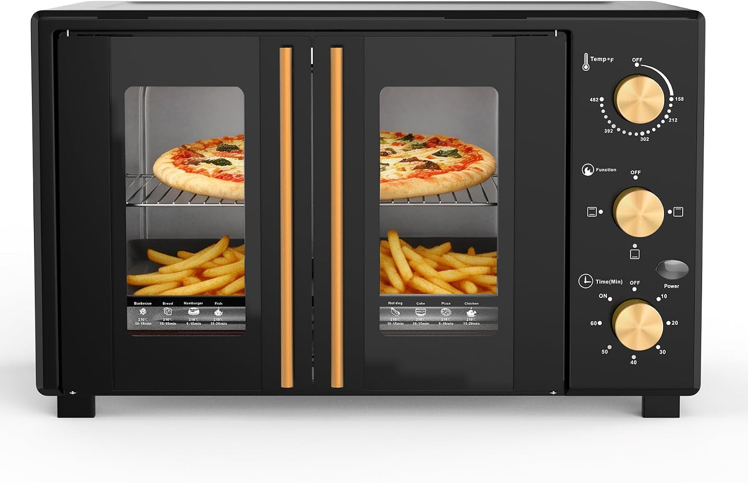 french-door-electric-knob-oven-35-qt-extra-large-oven-18-slice-convection-oven3-control-knobs-bake-broil-toast-grilled-meat-keep-warm-black-metal-equipped-with-a-tray-and-a-rack