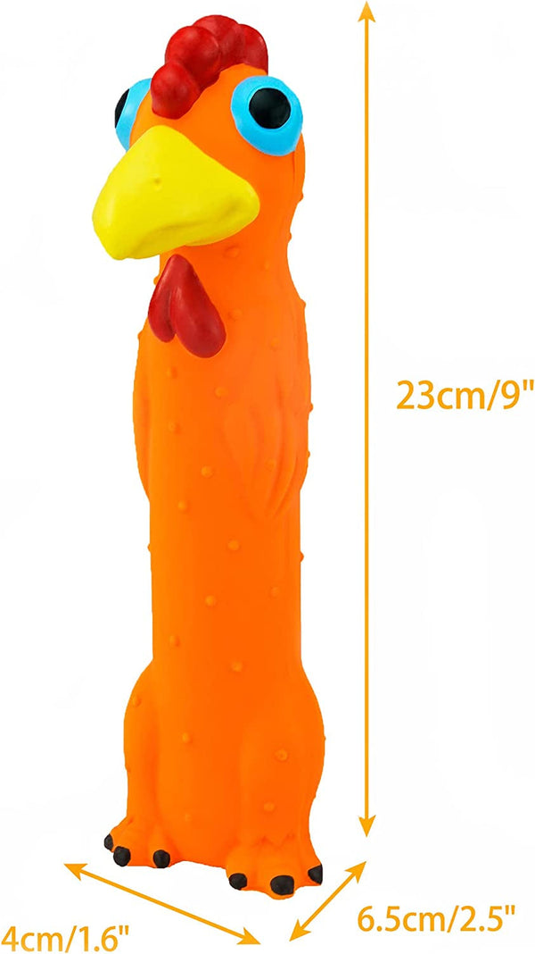 CHIWAVA 3PCS 9" Squeaky Latex Dog Toy Standing Stick Animal for Medium Dogs | Puppy Fetch Interactive Play for Small Medium Dog,Indoor & Outdoor Training Toys,Assorted Colors5