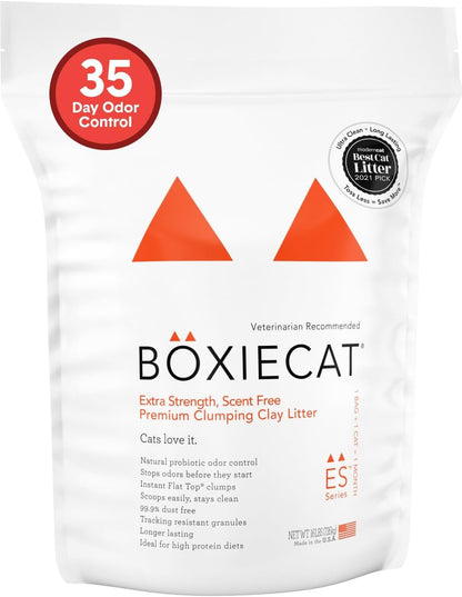 Boxie Premium Unscented Clumping Cat Litter 30+ Day Odor Control 16 Lb9