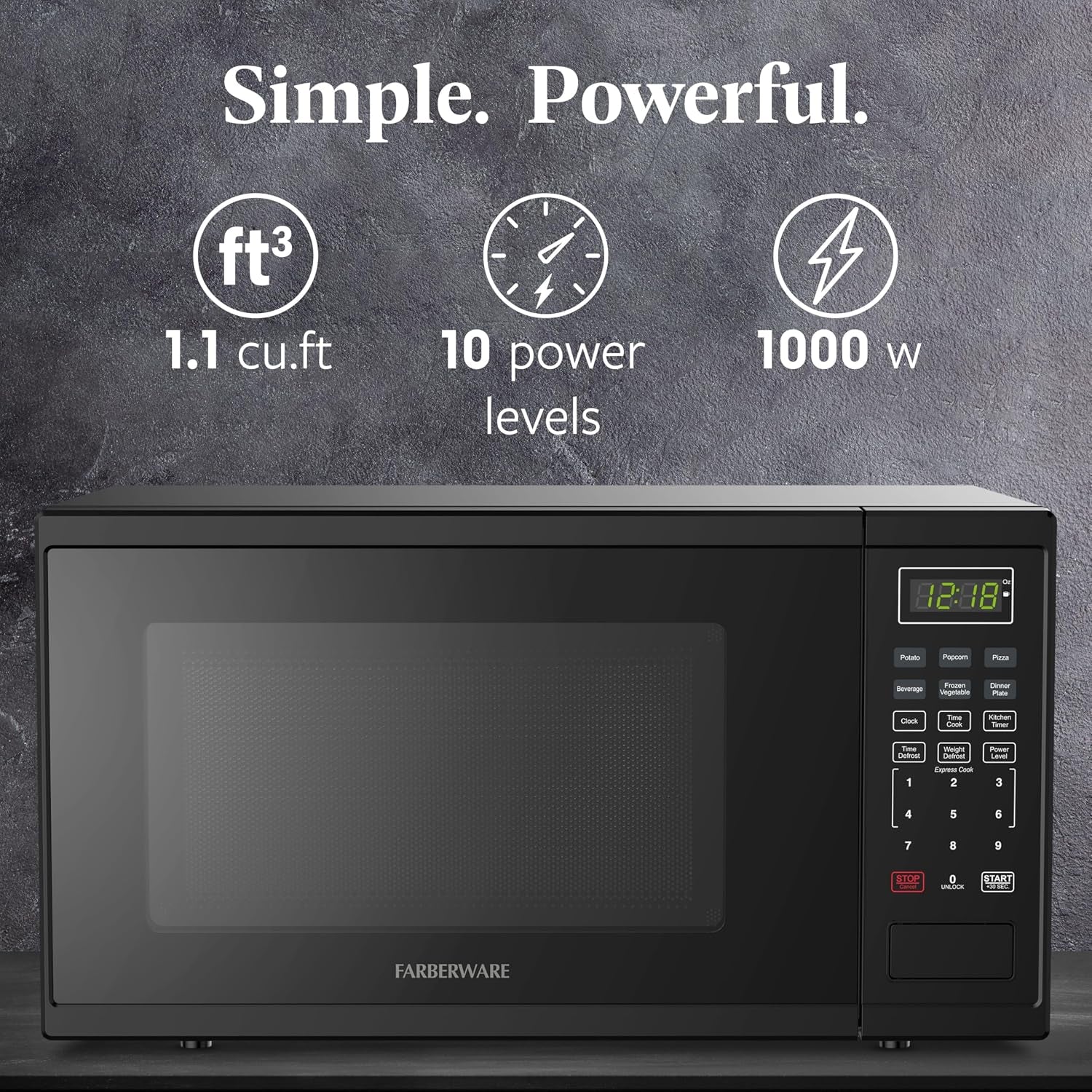 1-1-cu-ft-countertop-microwave-oven-1000-watts-power-auto-cook-settings-defrost-easy-clean-and-child-safety-lock-black
