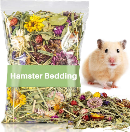 Sukh Hamster Bedding Odor Control - 150G Flowers & Herbs for Small Animals | Natural Habitat Decor and Forage Material for Dwarf Hamster, Chinchilla, Guinea Pig, Rabiit, Gerbil, Mice, Lemming1