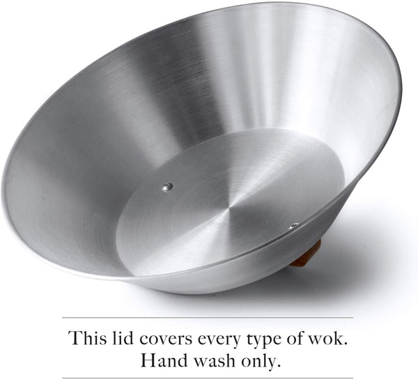 Aluminum Wok Dome Cover for 14" Hand Hammered Wok, 13 Inch Flat Wok Lid3