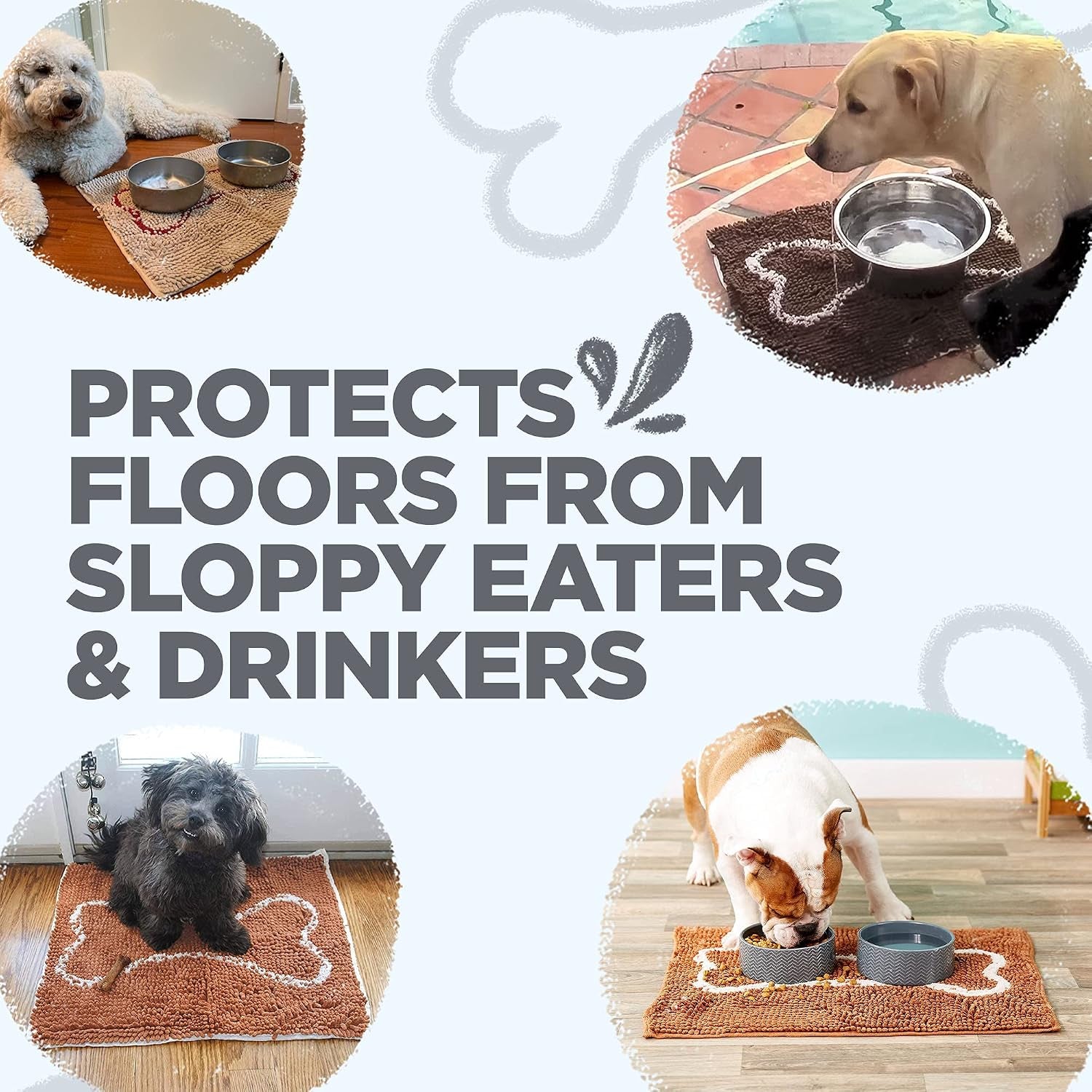 soggy-doggy-slopmat-dog-food-water-mat-gray-18x24-non-slip-backing-traps-kibble-crumbs-spills-kitchen-laundry-room-crate-side-use-quick-dry-chenille