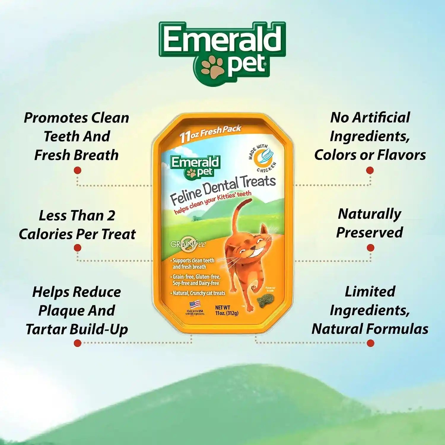 emerald-pet-grain-free-cat-dental-treats-with-chicken-crunchy-natural-dental-treats-for-cats-to-clean-teeth-freshen-breath-and-reduce-plaque-tartar-11-oz-tub