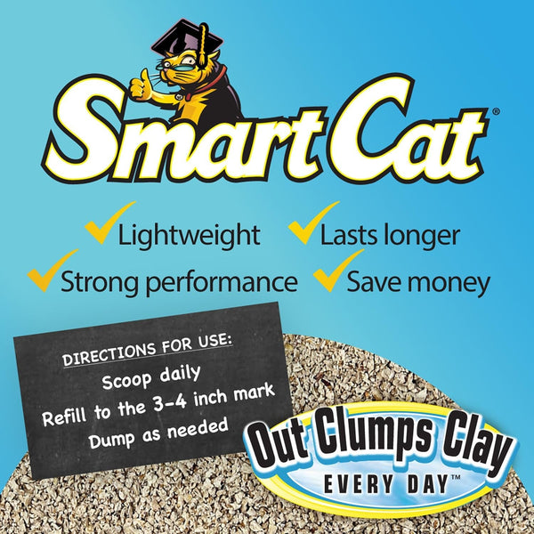 Smartcat All Natural Clumping Cat Litter, 20 Pound (320Oz 1 Pack) - Alternative to Clay and Pellet Litter - Chemical and 99% Dust Free - Unscented and Lightweight8