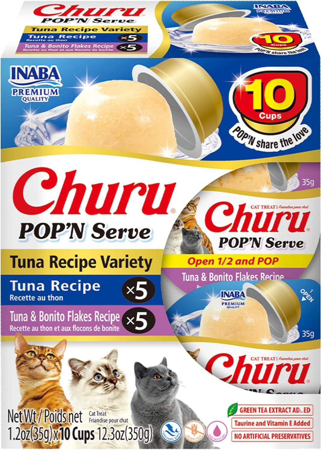inaba-churu-popn-serve-lickable-cat-treats-tuna-variety-10ct-immune-support-90-moisture-16-calories-soft-jelly-easy-serve-cup-grain-free-10-x-1-2-oz-cups