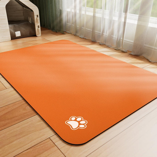 Hotlive Dog Food Mat - Absorbent Cat Mat for Food and Water, No Stains Pet Feeding Bowl Mat, Easy to Clean Pet Placemats, Quick Dry Dog Water Dispenser Mat for Messy Drinkers | Dark Grey 12"X 19"24