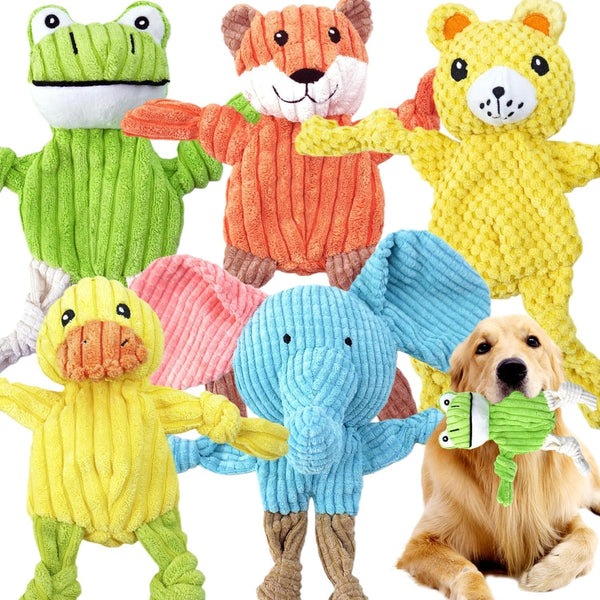 MRSOHRET 5 Pack Dog Toys Squeaky, Tough Stuffed Plush Puppy Chew Toys for Teething, Durable Plush Dog Toy for Large Medium Small Breed to Keep Them Busy8