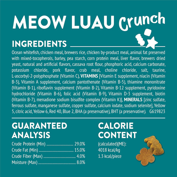 Purina Friskies Cat Treats, Party Mix Meow Luau Crunch - (Pack of 10) 2.1 Oz. Pouches6