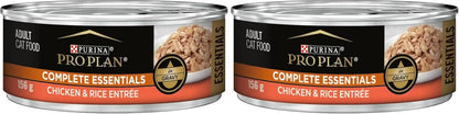 Purina Pro Plan High Protein Cat Food Complete Essentials Wet Gravy, Chicken and Rice Entree - (Pack of 24) 3 Oz. Pull-Top Cans12