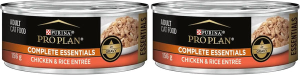 Purina Pro Plan High Protein Cat Food Complete Essentials Wet Gravy, Chicken and Rice Entree - (Pack of 24) 3 Oz. Pull-Top Cans12