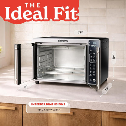 Air Fryer French Door Toaster Oven - 6-Slice Capacity, LED Display with 19 Cooking Presets, Stainless Steel9