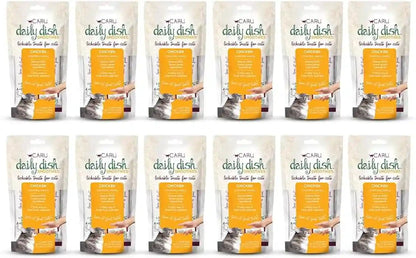 CARU - Daily Dish Tuna Flavored Cat Smoothies - 0.5Oz Tubes - 4 Pack8