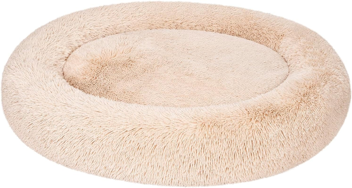 amazon-basics-washable-donut-pet-bolster-faux-fur-bed-with-removable-cover-anti-slip-bottom-for-dog-beige-23-x-23