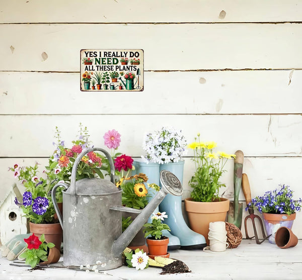 Garden Gifts I Really Need All These Plants Vintage Gardening Signs for Home Garden Greenhouse Living Room Bedroom Yard Outdoor Decor 8X12 Inch (3362)5