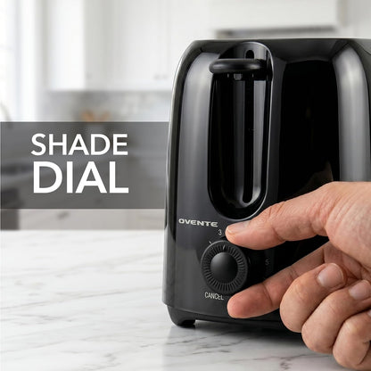 Electric 2 Slice Toaster Machine 6-Shade Setting, Black TP2210B | Compact Design and Removable Crumb Tray, 700W Power Perfect for Toasting Bread, Thin Bagels and Waffles5