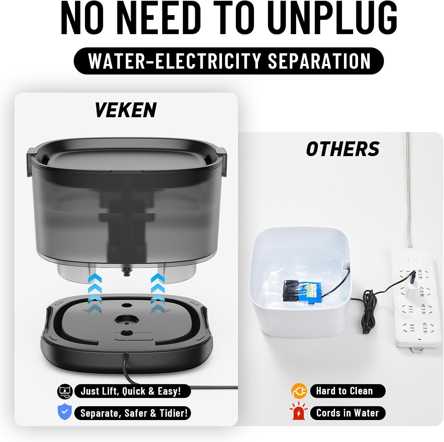 veken-85oz-2-5l-cat-water-fountain-with-detachable-tank-secure-clips-easy-to-clean-assemble-quiet-operation-led-light-pet-drinking-dispenser-gifts-cats-dogs-and-small-pets-black
