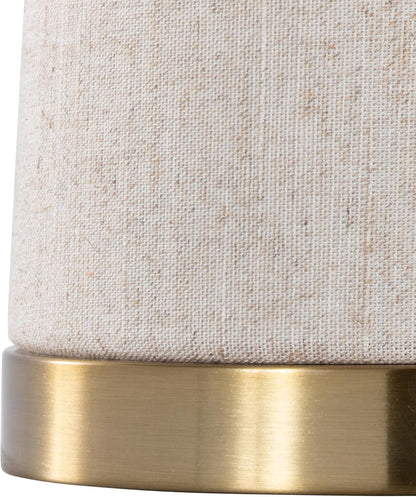 Kona 28" Metal Table Lamp, Desk Lamp, Bedside Lamps for Night Stands, Natural Linen Shade, Brass Base6