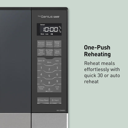 Panasonic Microwave Oven NN-SN686S Stainless Steel Countertop/Built-In with Inverter Technology and Genius Sensor, 1.2 Cubic Foot, 1200W12