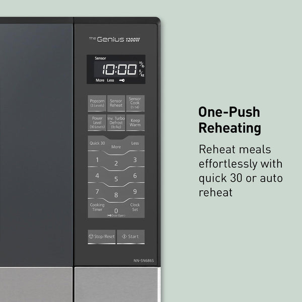 Panasonic Microwave Oven NN-SN686S Stainless Steel Countertop/Built-In with Inverter Technology and Genius Sensor, 1.2 Cubic Foot, 1200W12